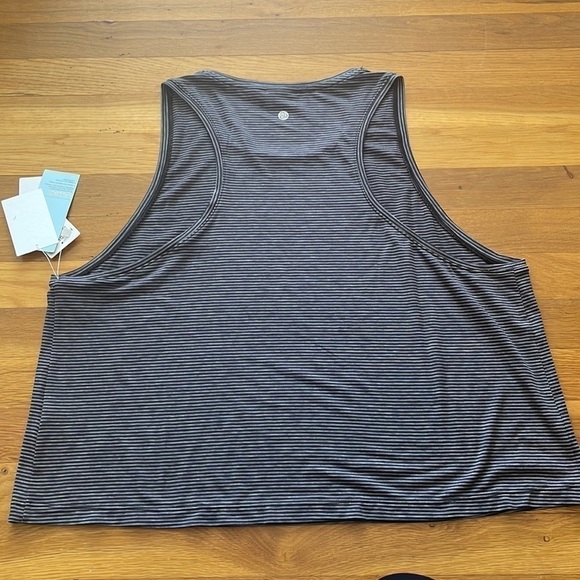 NEW Zella Work For It Stripe Tank Top in Black/Gray yoga studio XL - Picture 6 of 6